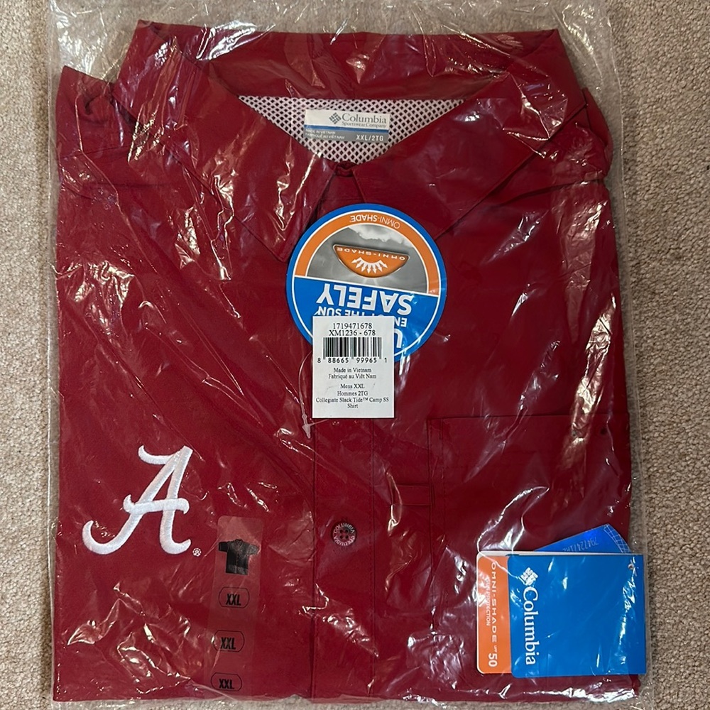 NEW IN BAG! Columbia Alabama Men’s Size XXL Button Down Shirt!